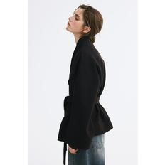 오버사이즈 펠트 코트 블랙 1359994002