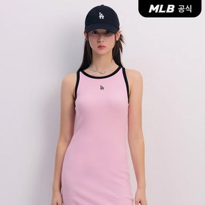 MLB [코리아공식] 여성 베이직 스몰로고 골지 링거 슬리브리스 원피스 (Pk)