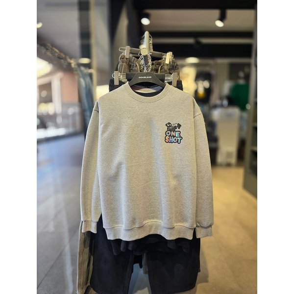 [시흥점] 원샷래빗 홀로그램 세미오버핏 맨투맨(남여공용)/JGZK22906GY