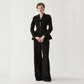 Belted Tailor Jacket- Black