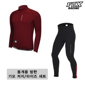 폭스레이싱 겨울 기모져지 타이즈 세트 173_172R 자전거의류 라이딩복 싸이클 바지 동계 바람막이