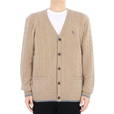 랄프로렌 24 F/W 남성 포니 로고 케이블 니트 가디건(브라운) 710949808 003 /국내당일발송