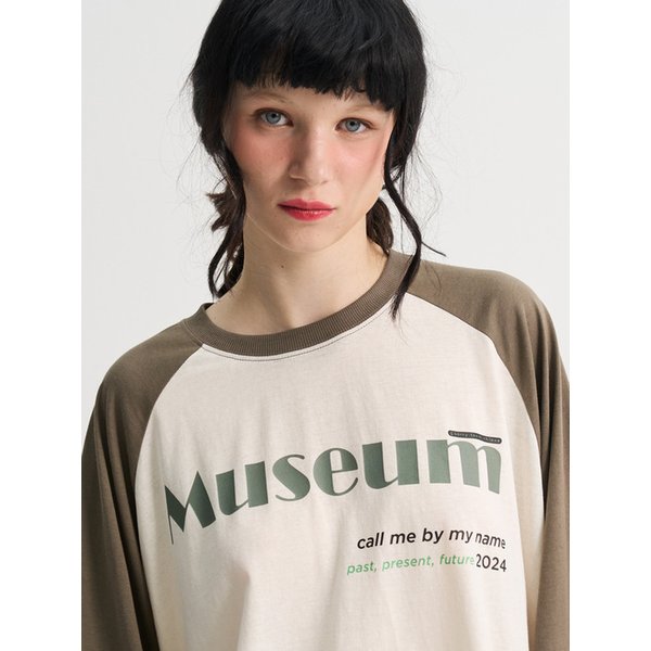 Season Point Museum Raglan T-shirt_Brown