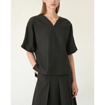 DKNY (30%시즌오프)코튼 브이넥 블라우스 (DW2F3WBL334L)