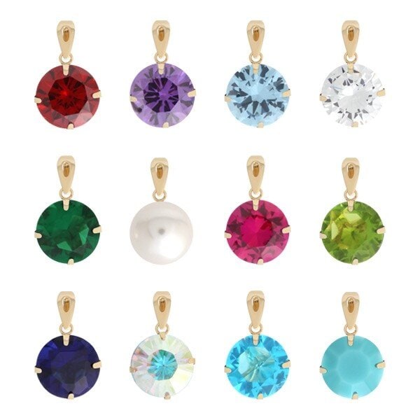 14K Gold 데일리 탄생석컬러 큐빅 12종 택1 심플 금 펜던트