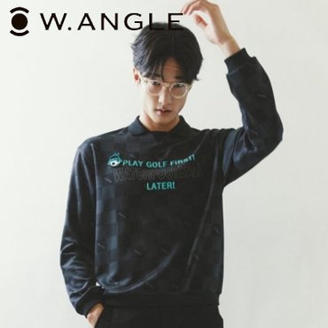 와이드앵글 22년 FW 남성 WG 체커보드 풋볼 티셔츠 WMU22273 올리브(K3), 블랙(Z1)