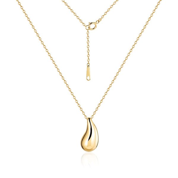 [모룬] 18K 플로럴 물방울 드롭 체인 목걸이 MON40727