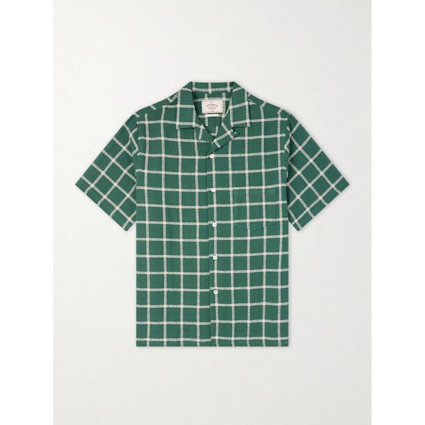 포르투기스 플란넬 알보르 체크 코튼 셔츠 46376663163010575