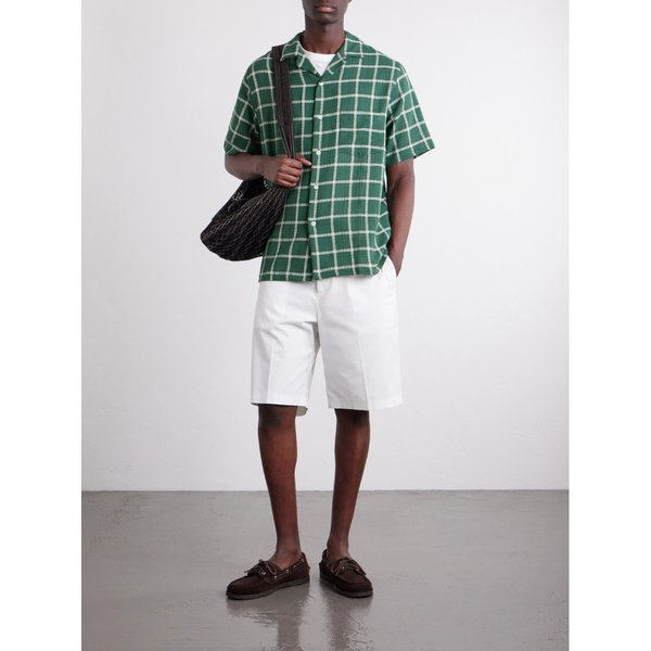 포르투기스 플란넬 알보르 체크 코튼 셔츠 46376663163010575