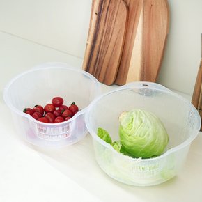 1+1 리빙코디 2in1 멀티 믹싱볼 쌀 씻음볼 야채 세척볼