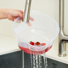 1+1 리빙코디 2in1 멀티 믹싱볼 쌀 씻음볼 야채 세척볼
