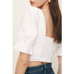 퍼프 슬리브 린넨 탑 (Simmie Linen Top) RF14306033