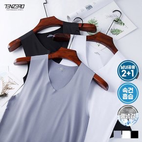 2+1 텐제로 남녀공용 데일리 쿨냉감 러닝티셔츠 이너티 언더웨어 홈웨어 Bon-2672