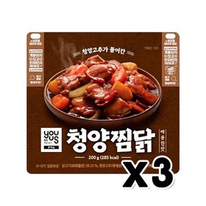 유어스 청양찜닭 매콤한맛 즉석간편조리 200g x 3개