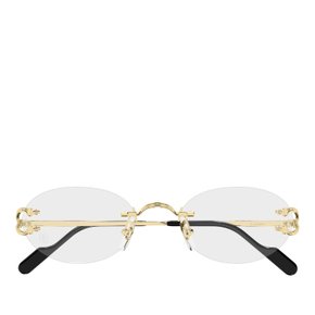 [해외배송] 까르띠에 림리스 골드 메탈 안경테 CT0621O 001 GOLD GOLD TRANSPARENT 52