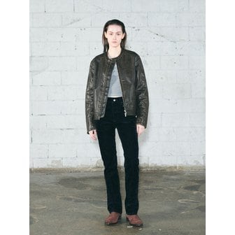 레킴 BIKER WASHING LEATHER JAKET L1 (BROWN)