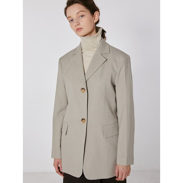 TOF FITTED SINGLE BLAZER  BEIGE