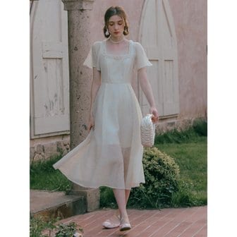 던드롭 DD_French square neck pure love dress