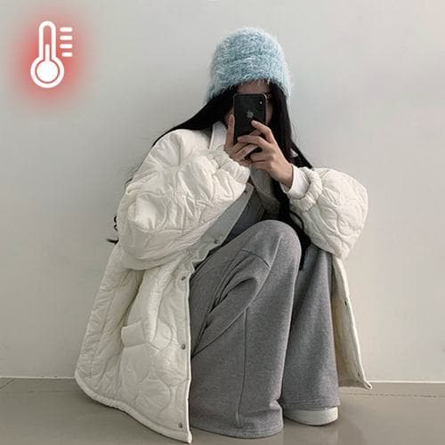 더핑크 / 리슈 오버핏 퍼안감 경량 퀄팅 패딩 (6color)