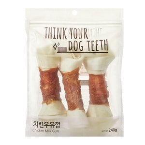  ThinkYourDogTeeth 오래먹는 강아지간식 치킨딩고 우유껌 3P 240g