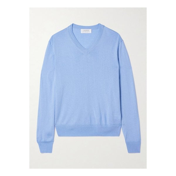 라 리뉴 벤 실크 혼방 스웨터 라이트 블루 46376663162850856