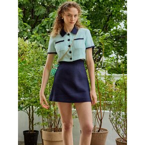 Flashes Block Tweed Skirt (2color)