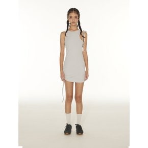 KELLY CUT-OUT SLEEVELESS DRESS - GREY