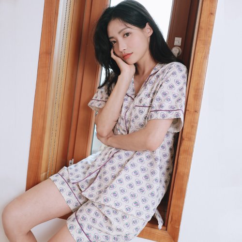 김양리빙 / 보랏빛 밤 여름 순면 홈웨어 잠옷 파자마