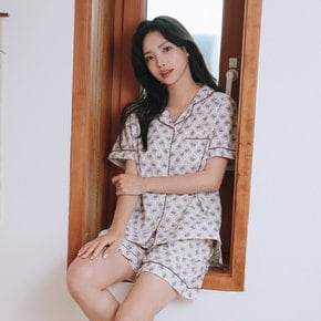/ 보랏빛 밤 여름 순면 홈웨어 잠옷 파자마