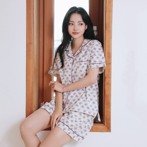 김양리빙 / 보랏빛 밤 여름 순면 홈웨어 잠옷 파자마