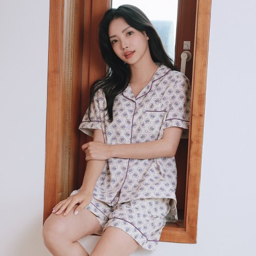 김양리빙 / 보랏빛 밤 여름 순면 홈웨어 잠옷 파자마