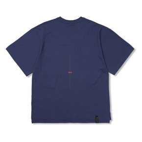 Harf Tone Oversized Short Sleeves T-Shirts Navy