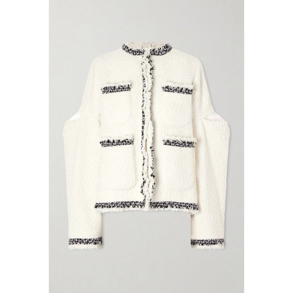 오프화이트 트위드 재킷 46376663162958836