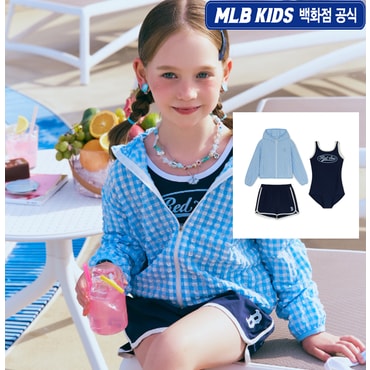 MLB키즈 (백화점공식) 바시티 여아 3PCS 수영복 세트7FSWV3153-43NYD