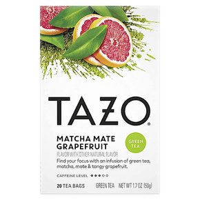 타조 말차 메이트 그레이프푸르트 허브차 Tazo Matcha Mate Grapefruit 20티백 6개