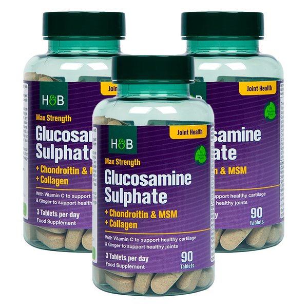 영국 홀랜드앤바렛 맥스스트렝스 글루코사민 콘드로이틴 90정 3병