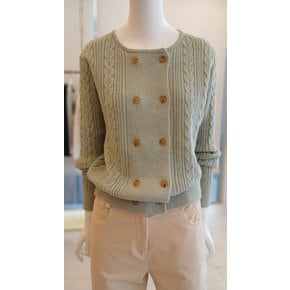 [여주점] [더 아이잗] 여성 케이블 믹스 더블 버튼 가디건(IPBM1CD741)