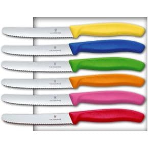 독일 빅토리녹스 과도 Victorinox 6 Piece Kitchen Knife Set 11 cm Extra Sharp Serrated Edge