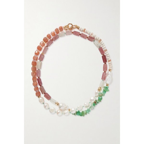 리지 포르투나토 카바나 골드 플레이트 멀티 스톤 비즈 목걸이 46376663162972331