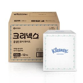 홈냅킨 퓨어화이트 130매x12입