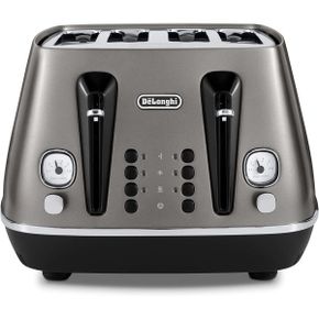 영국 드롱기 토스터 DeLonghi Distinta Titanium CTIN4003.TB 4 Slot Toaster Reheat 6 브라운in