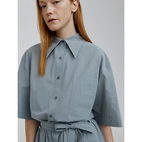 WILLOW cotton half sleeve shirts [grey]