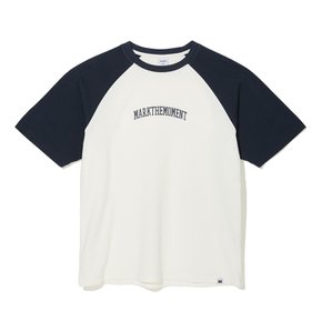 RAGLAN SMALL SLOGAN TSHIRTㅡ2COLOR MIIBC88150