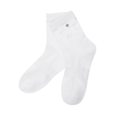 세인트앤드류스 [40% 가격인하]여성 심볼 로고 리본 포인트 중목 양말 (821C3SC752WH)