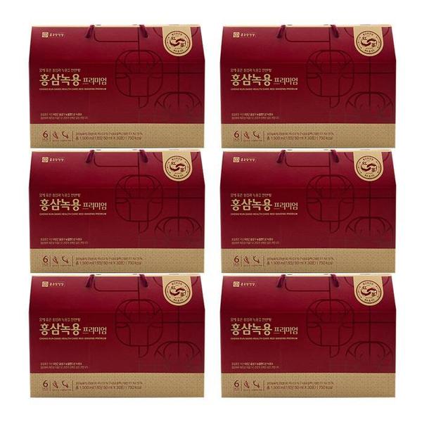 종근당건강 홍삼녹용 프리미엄 50ml x 30포 x 6박스 (S39095735)