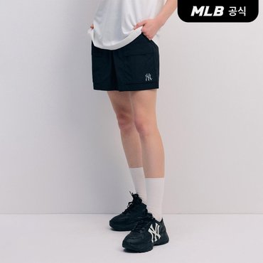 MLB [코리아공식]바시티 베이직 나일론 포켓 5부 반바지 NY (Black)