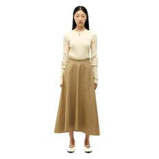 Plum Flare Skirt_Beige