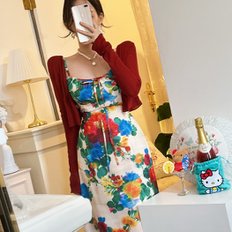 / 칵테일레드 롱원피스 셋업 2piece SET