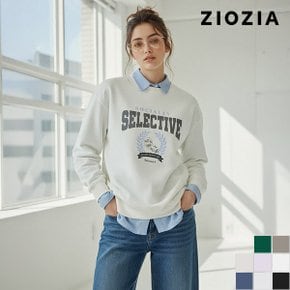 [ZIOZIA W] [여성사이즈] 그래픽 루즈핏 기모 맨투맨 (AEC4TR3601_F)