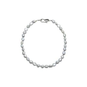 Gray potato pearl necklace